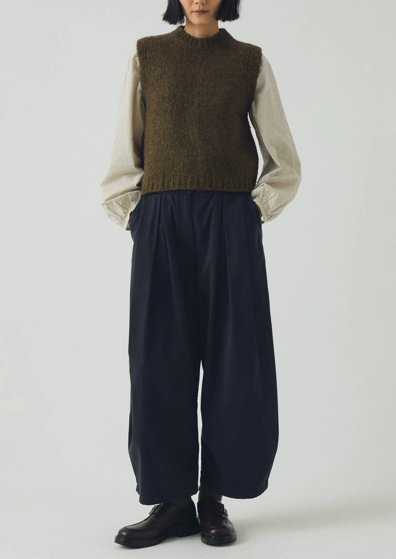 Cotton Wide Leg Trousers | Slate sold by TOAST product image thumbnail 2
