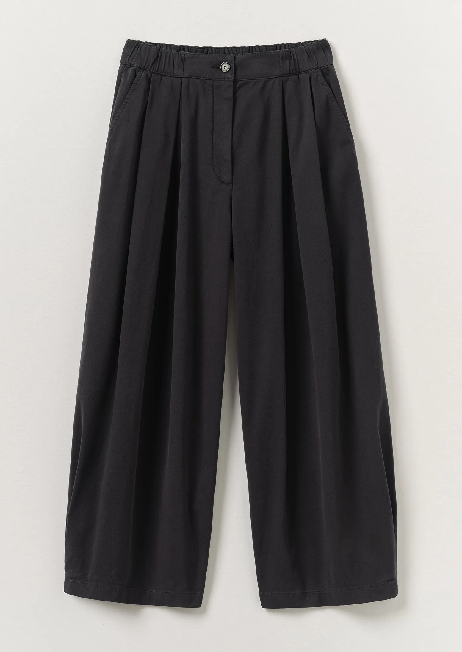 Cotton Wide Leg Trousers | Slate sold by TOAST