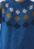 Donegal Diamond Yoke Sweater | Blue Multi sold by TOAST