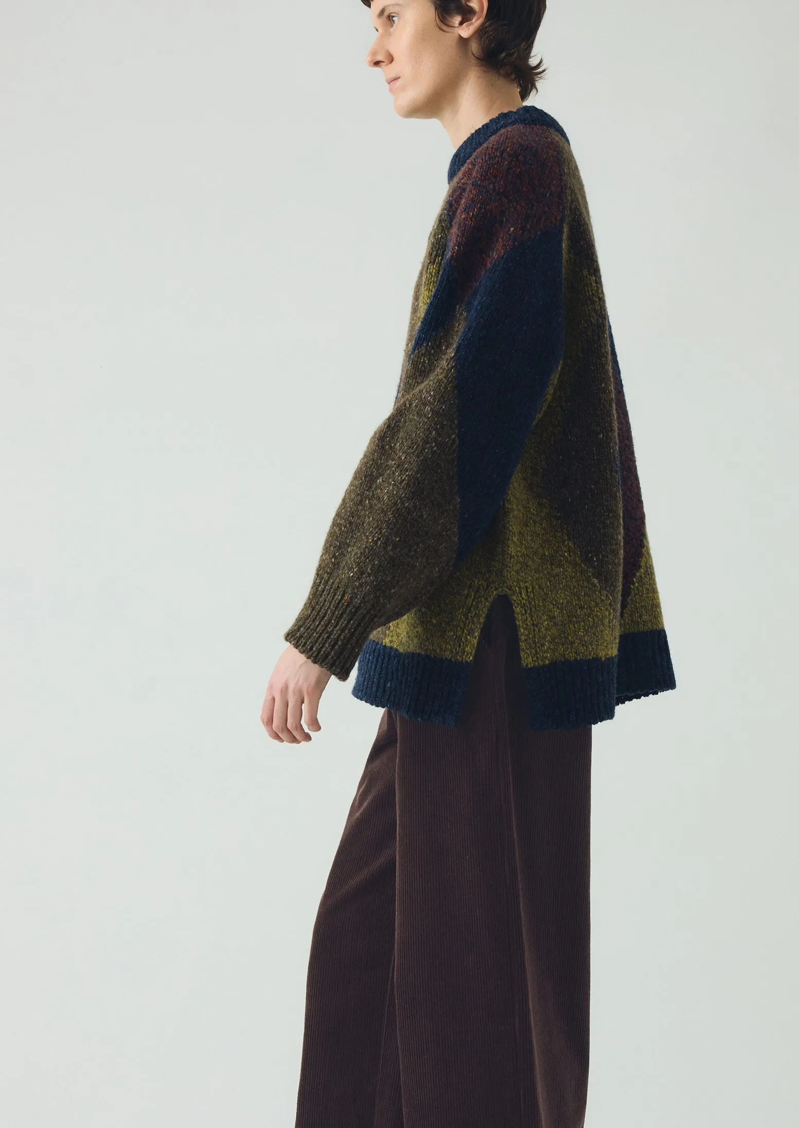 Marled Argyle Blocked Sweater | Olive Multi sold by TOAST product image thumbnail 3