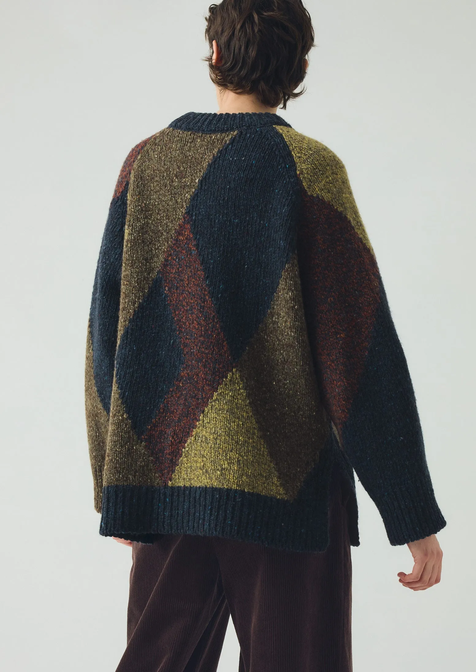 Marled Argyle Blocked Sweater | Olive Multi sold by TOAST product image thumbnail 4