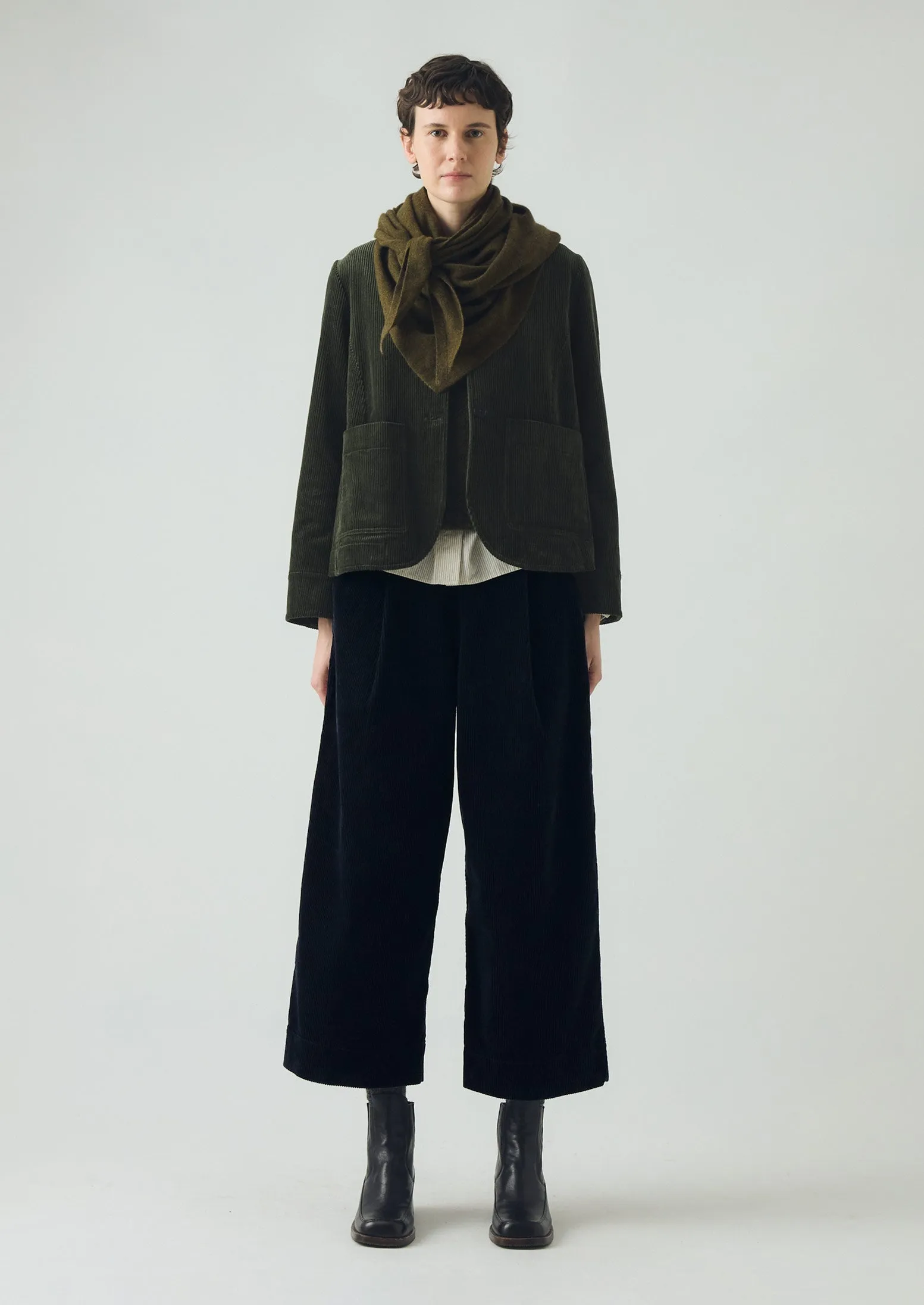 Round Collar Organic Cord Jacket | Pine sold by TOAST product image thumbnail 3