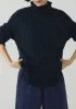 Roll Neck Wool Cashmere Sweater | Ink Blue sold by TOAST