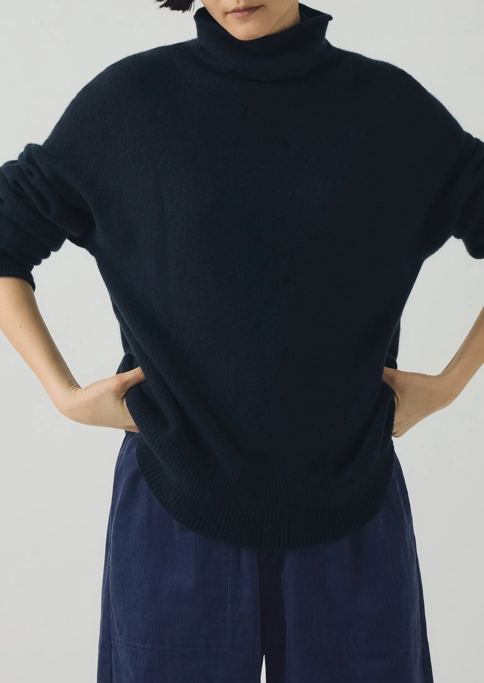 Roll Neck Wool Cashmere Sweater | Ink Blue sold by TOAST product image thumbnail 2