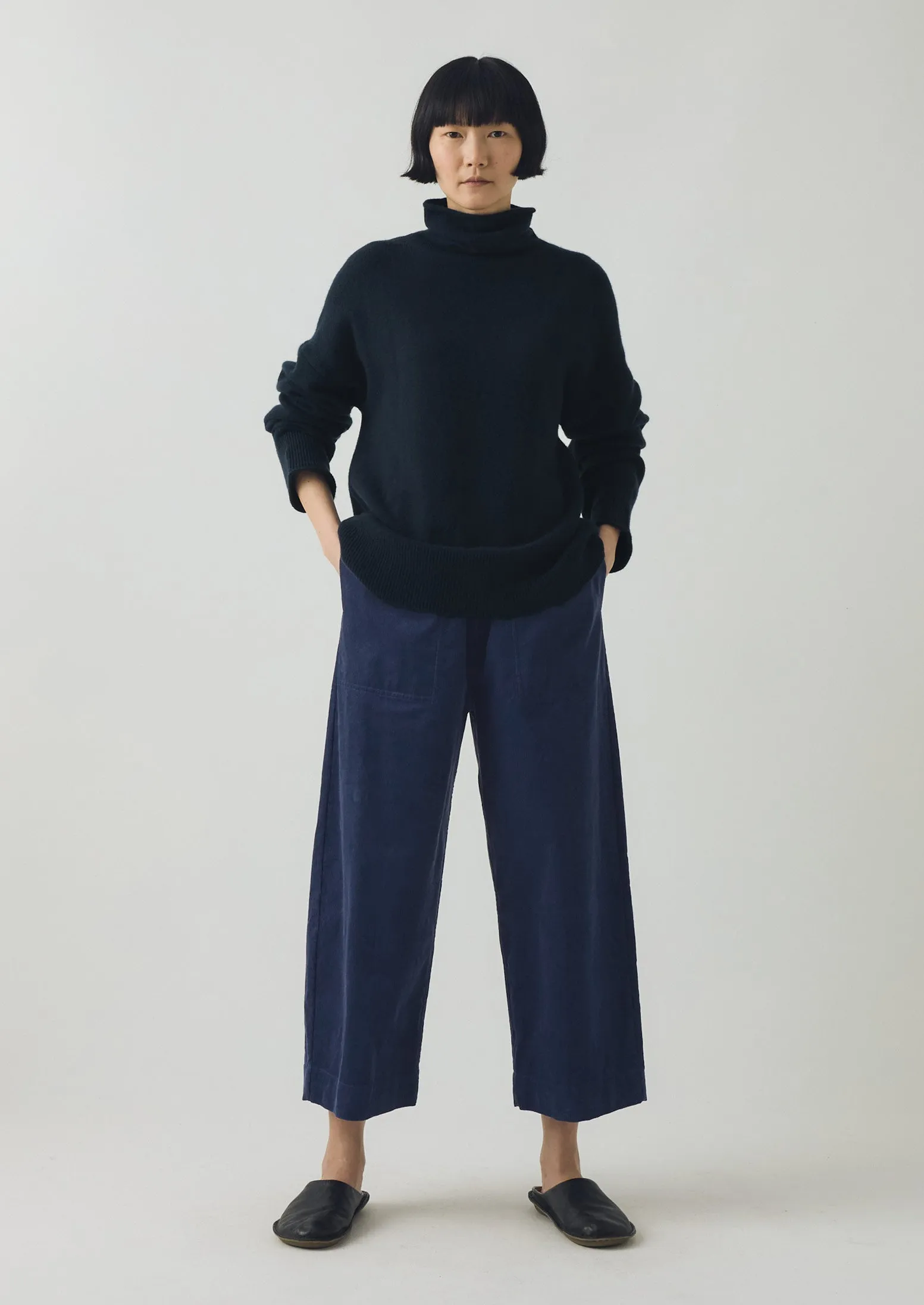 Roll Neck Wool Cashmere Sweater | Ink Blue sold by TOAST product image thumbnail 3