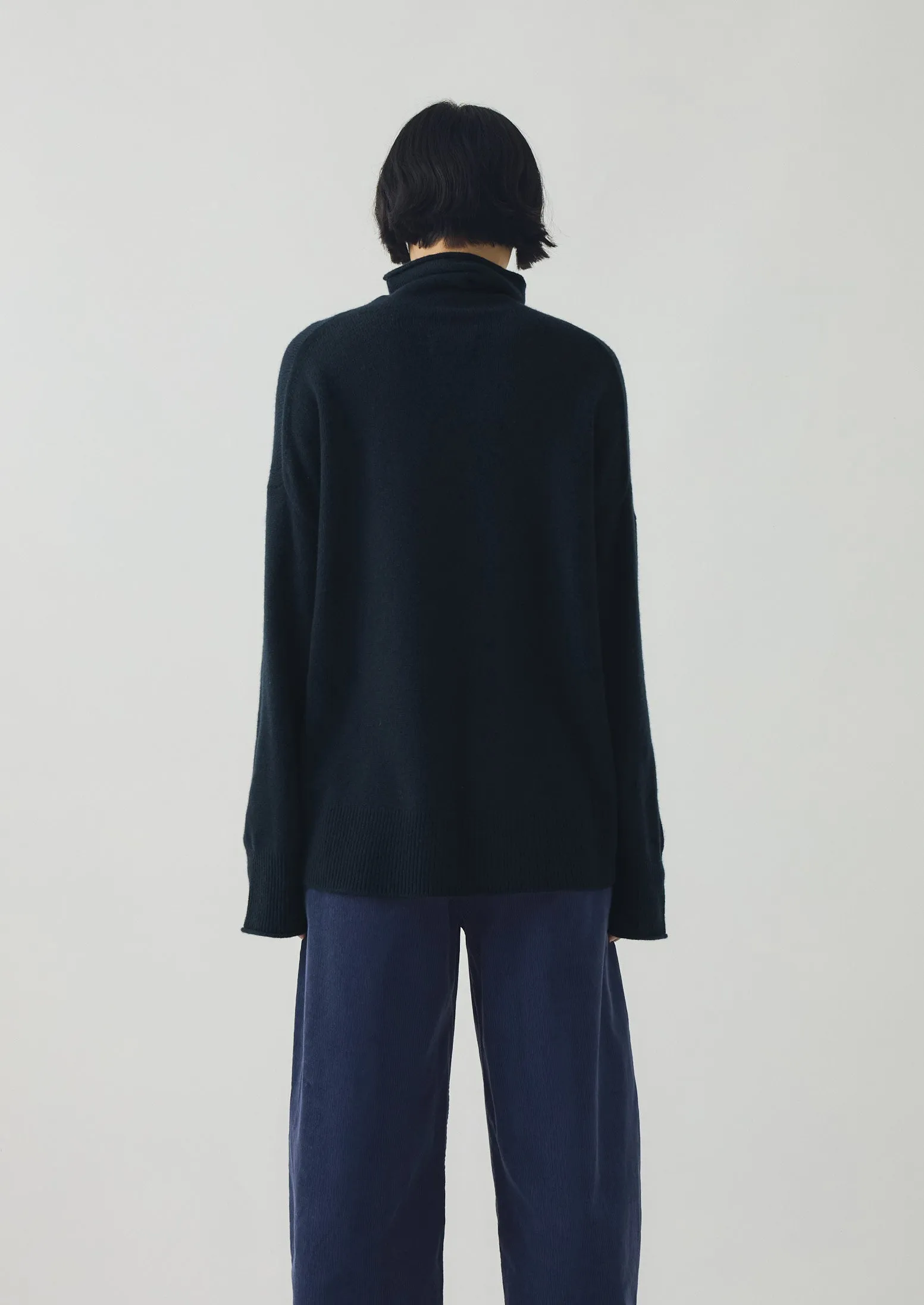Roll Neck Wool Cashmere Sweater | Ink Blue sold by TOAST product image thumbnail 4