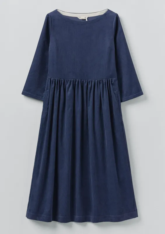 Freya Organic Cord Dress | Denim Blue sold by TOAST