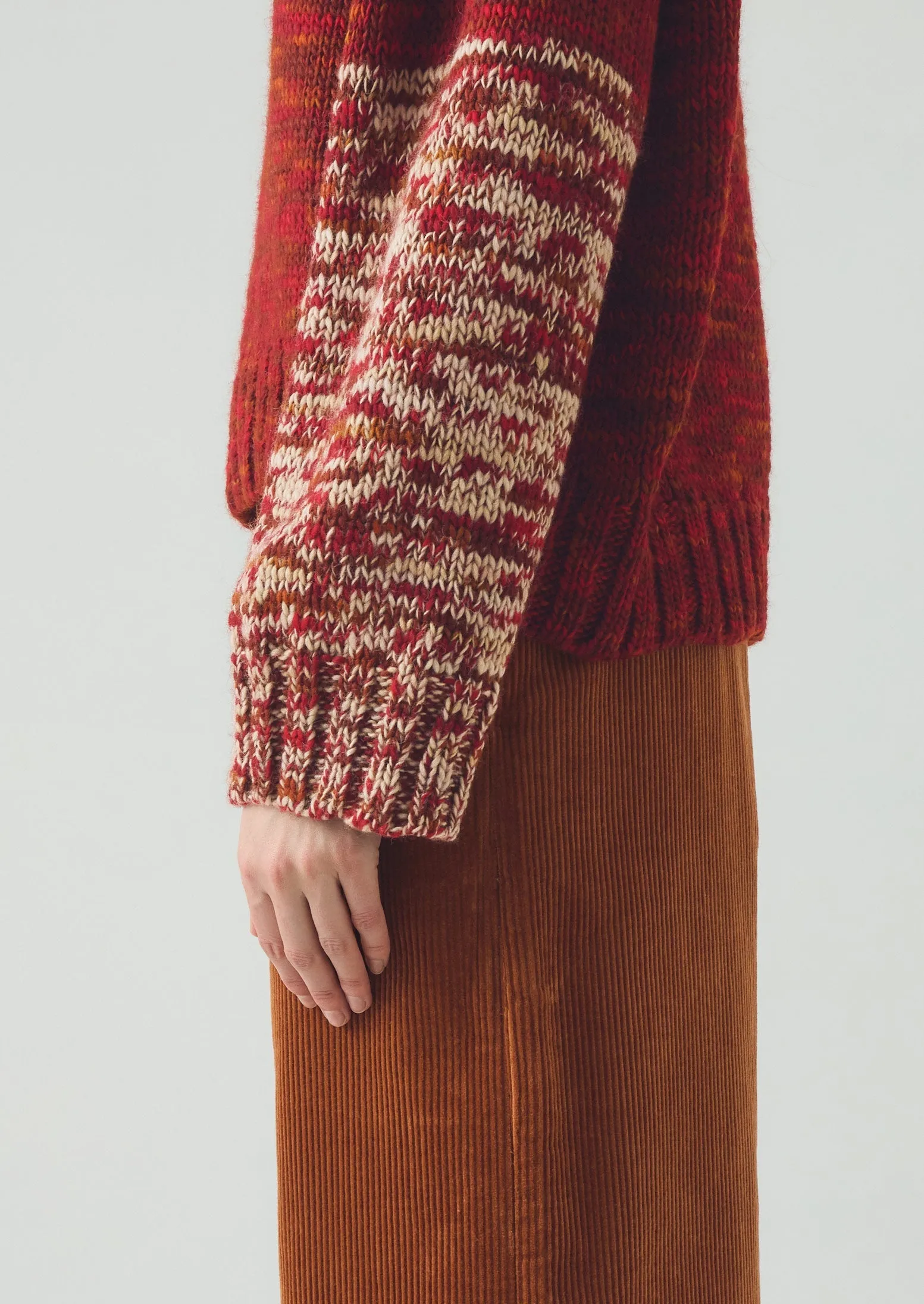 Wide Leg Organic Cord Trousers | Burnt Sienna sold by TOAST product image thumbnail 4