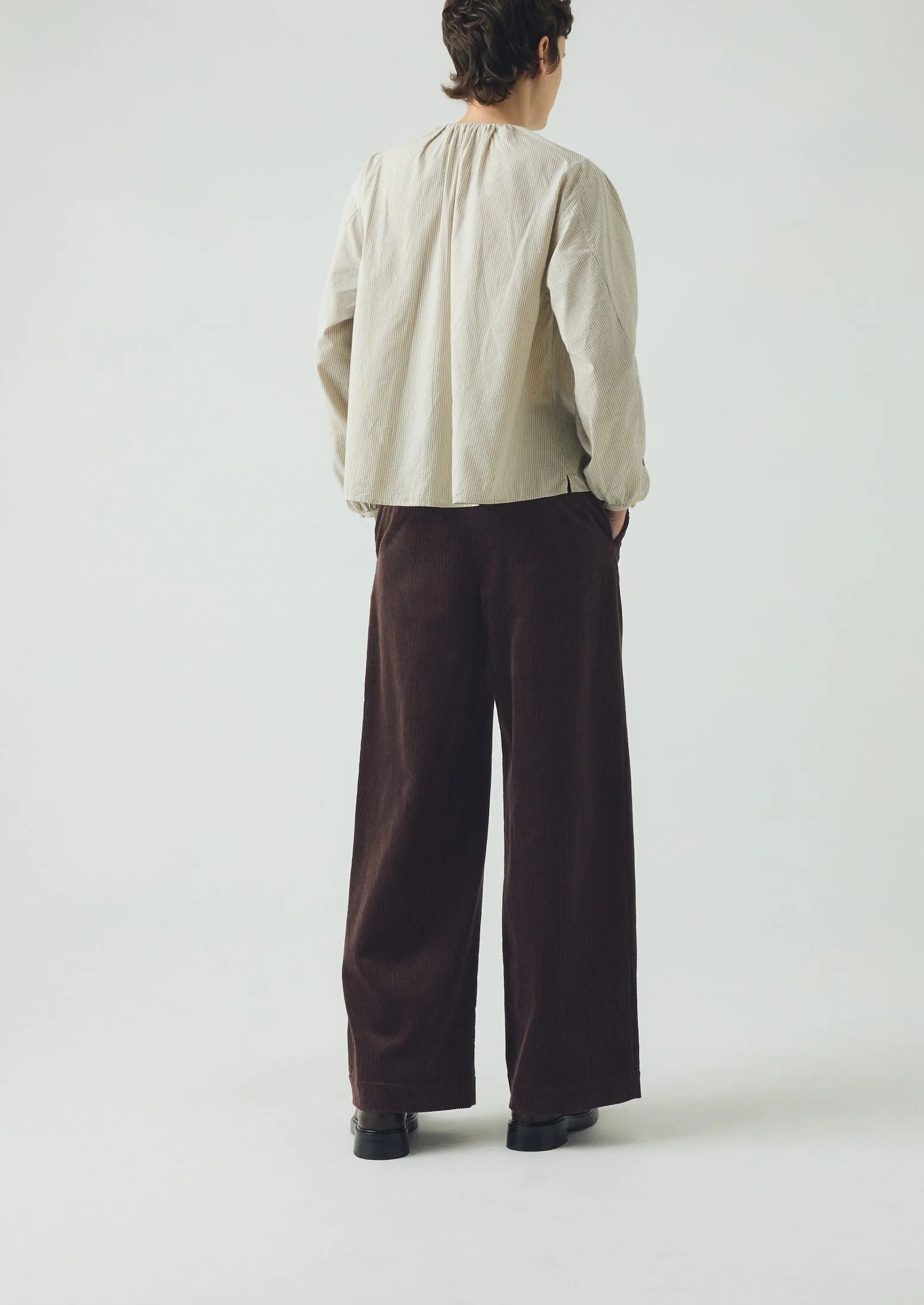 Wide Leg Organic Cord Trousers | Java sold by TOAST product image thumbnail 4