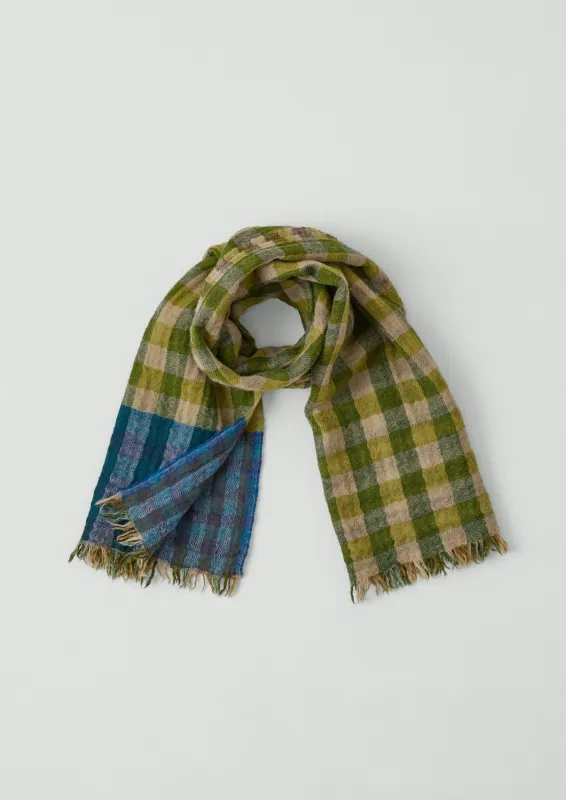 Dyad Knot Gingham Handwoven Scarf | Croft Green sold by TOAST