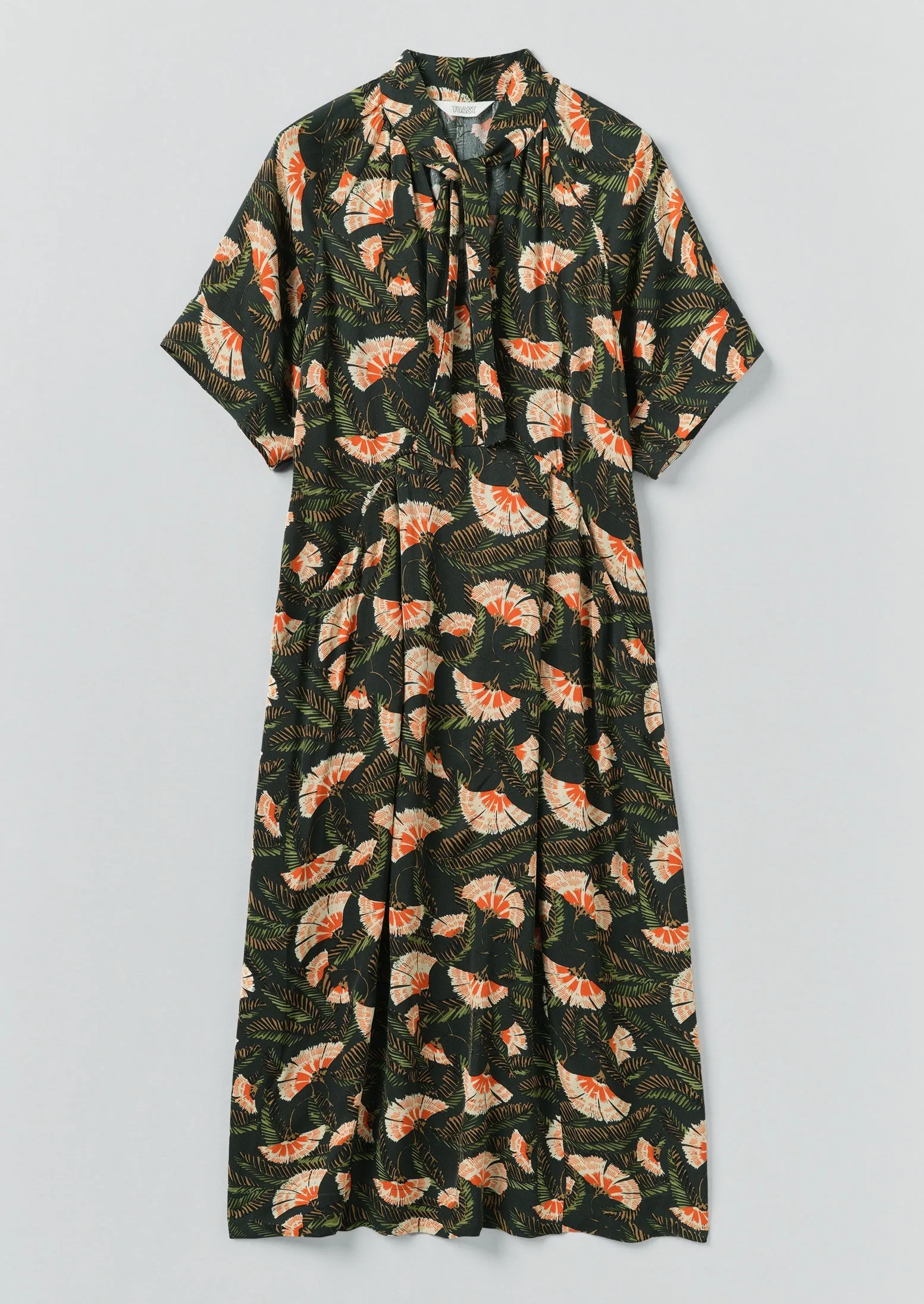 Bryn Dianthus Print Dress | Midnight Green sold by TOAST