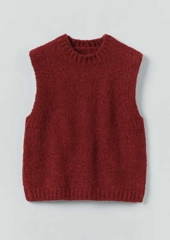 Wool Alpaca Boucle Tank | Red Sorrel sold by TOAST
