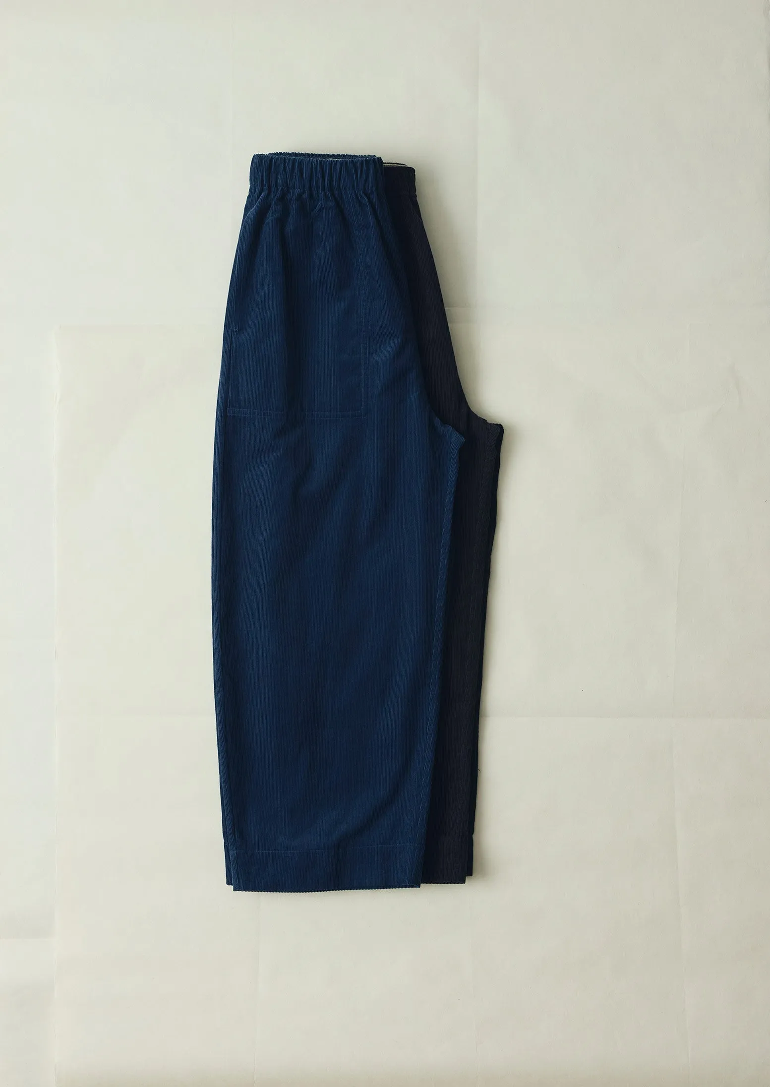 Organic Cord Barrel Leg Trousers | Denim Blue sold by TOAST product image thumbnail 5