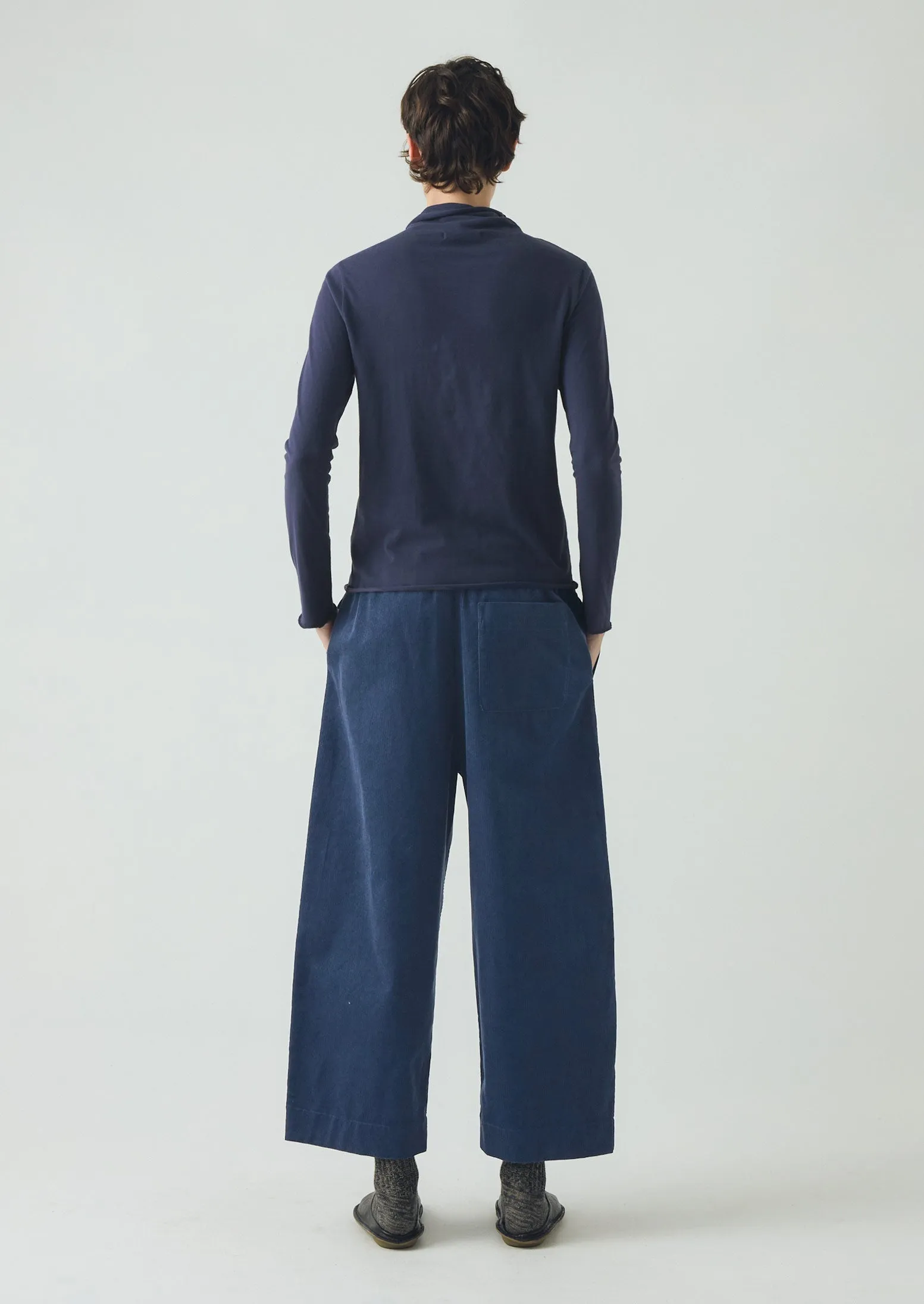 High Neck Soft Cotton Tee | Ink Blue sold by TOAST product image thumbnail 3