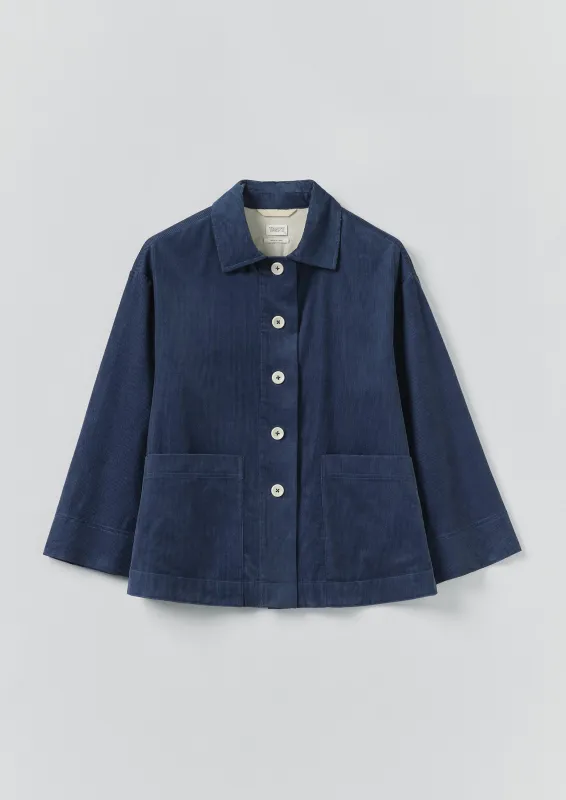 Organic Cord Shirt | Denim Blue sold by TOAST