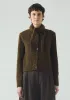 Donegal Merino Neckerchief Cardigan | Darkest Olive sold by TOAST