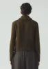 Donegal Merino Neckerchief Cardigan | Darkest Olive sold by TOAST