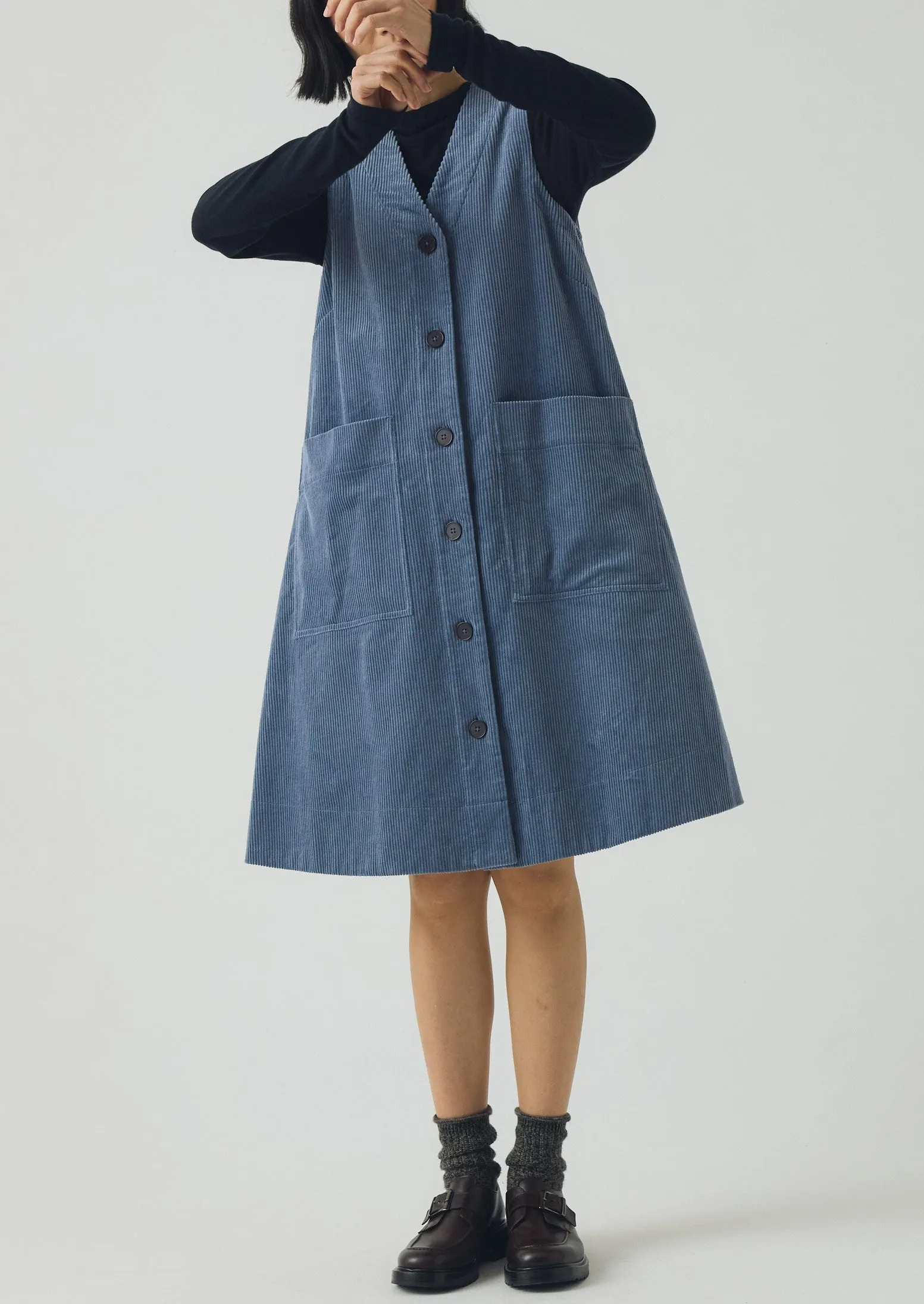 Organic Cord A Line Dress | Myrtle sold by TOAST product image thumbnail 4