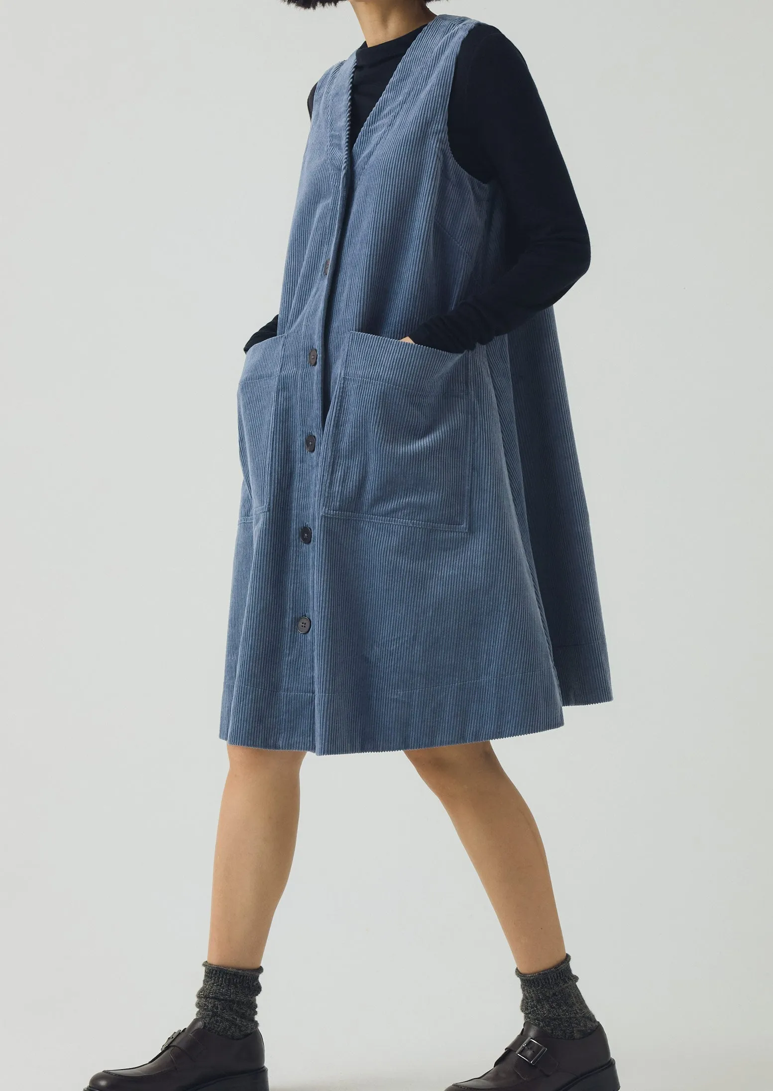 Organic Cord A Line Dress | Myrtle sold by TOAST product image thumbnail 5