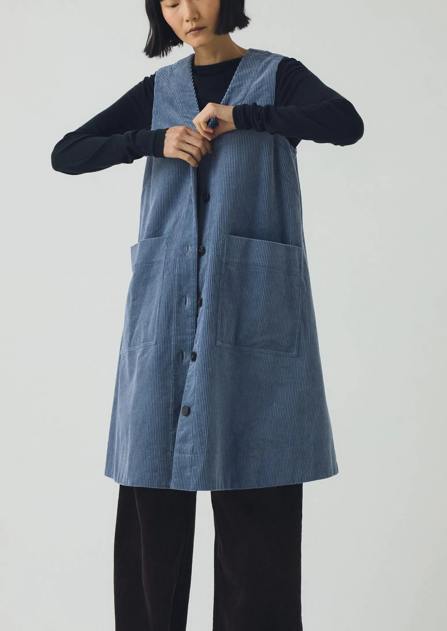 Organic Cord A Line Dress | Myrtle sold by TOAST product image thumbnail 2