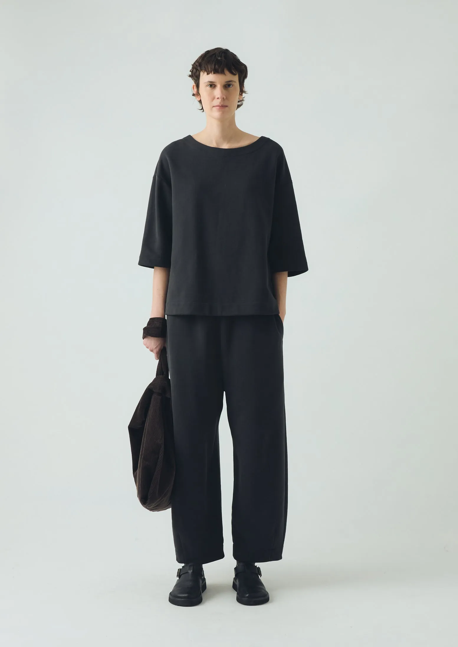 Square Cut Loopback Jersey Tee | Black Pepper sold by TOAST product image thumbnail 4