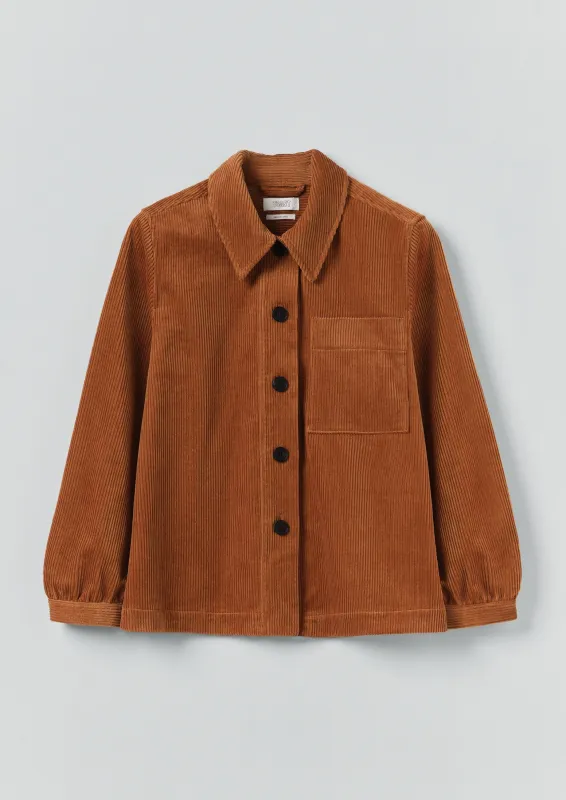 Baya Patch Pocket Organic Cord Shirt | Burnt Sienna sold by TOAST