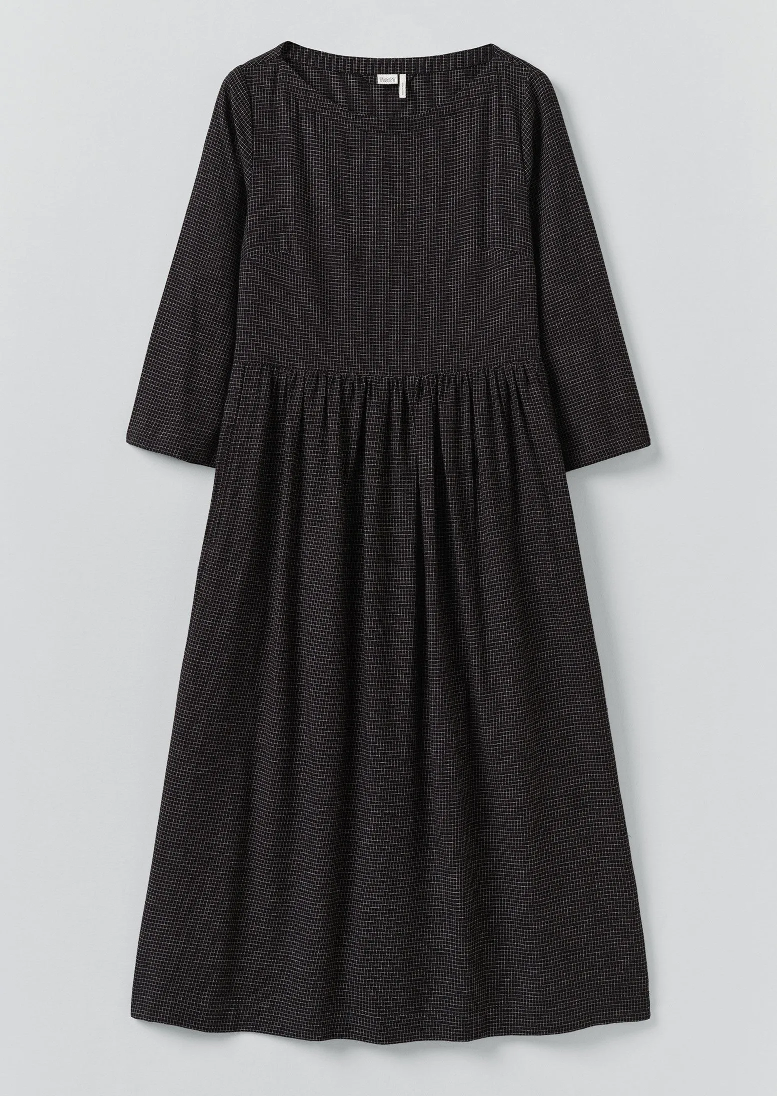 Freya Cotton Cashmere Dress | Black/Ecru sold by TOAST