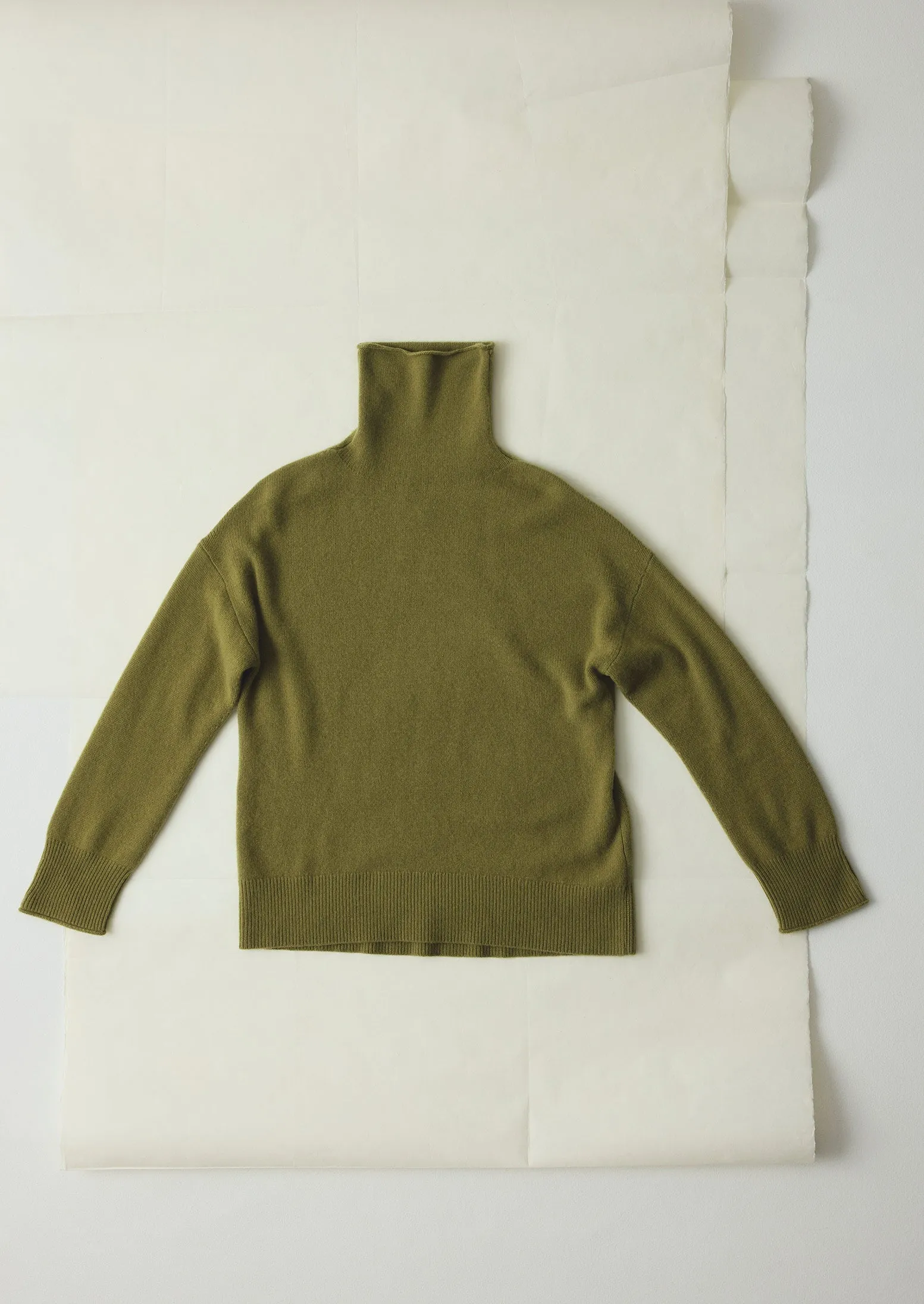 Roll Neck Wool Cashmere Sweater | Pear sold by TOAST