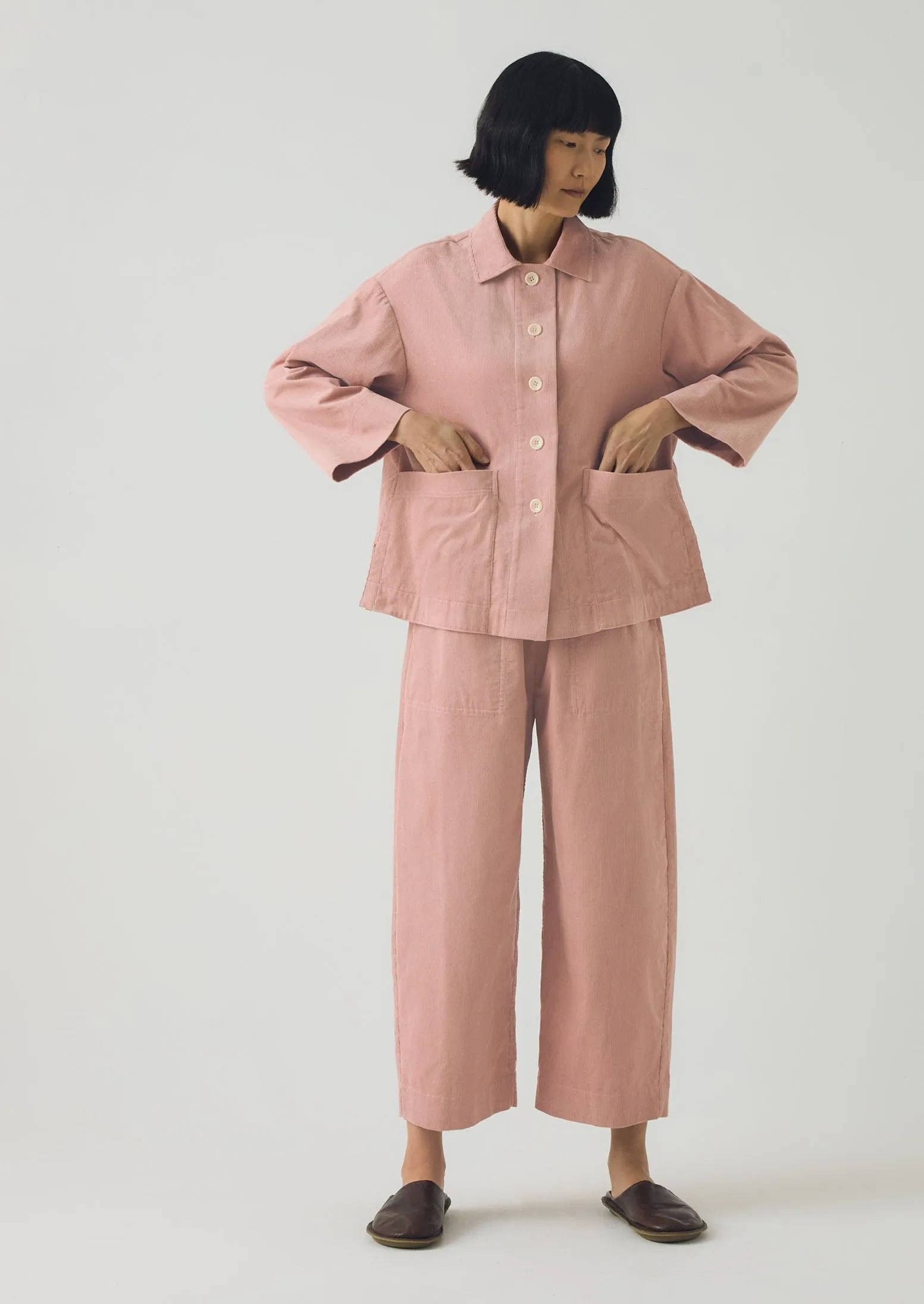 Organic Cord Shirt | Pink Clay sold by TOAST product image thumbnail 4