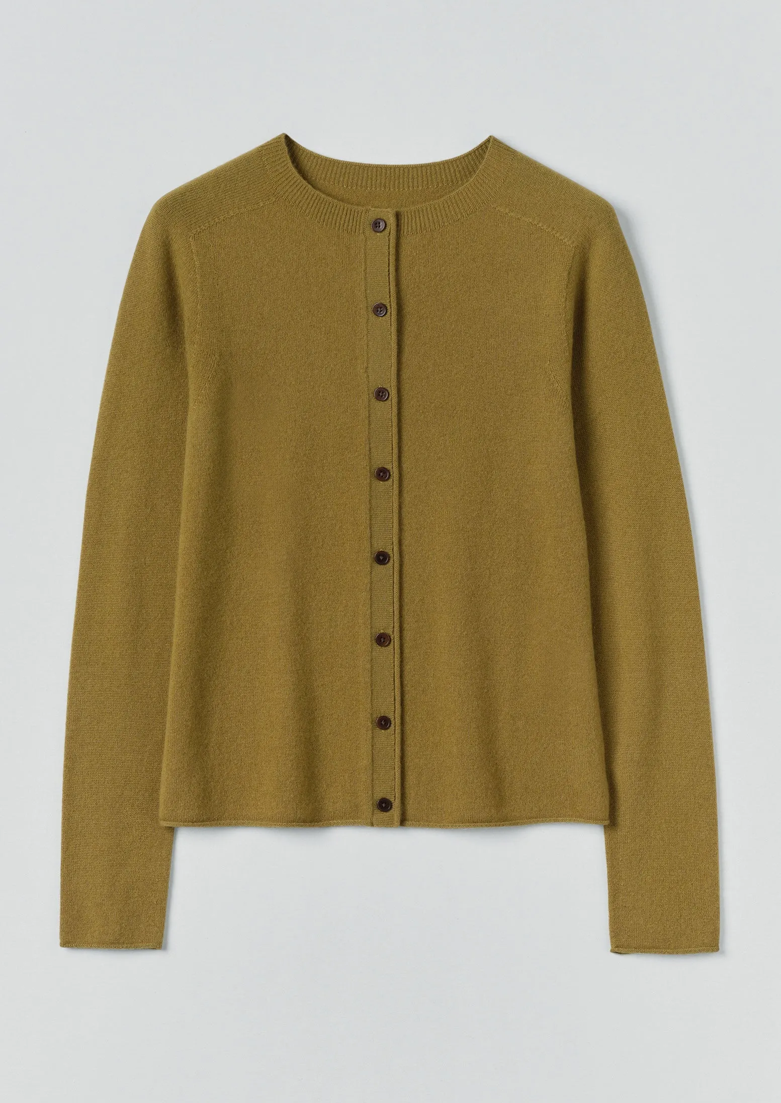Wool Cashmere Neat Cardigan | Pear sold by TOAST