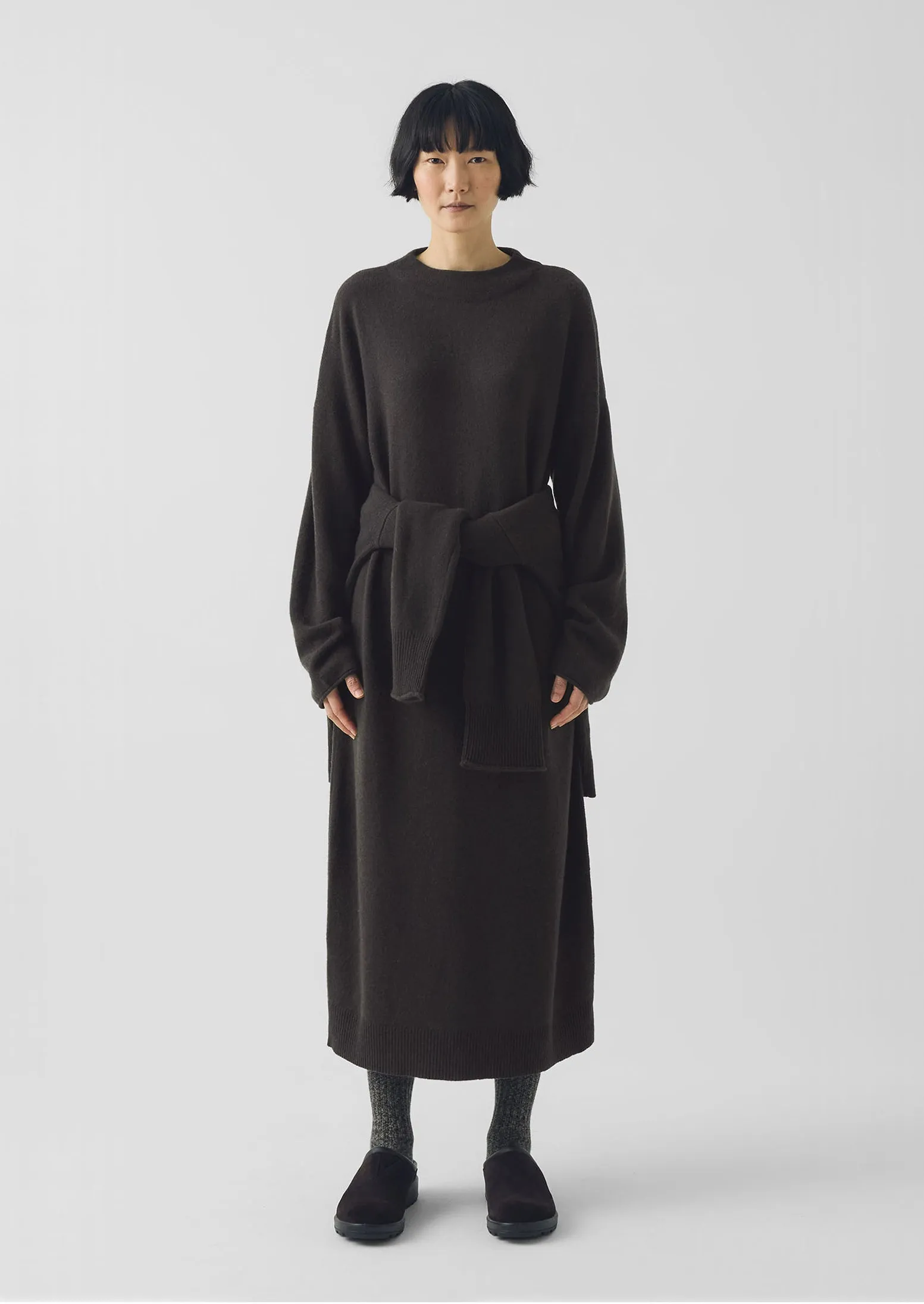 Wool Cashmere Jumper Dress | Brown Umber sold by TOAST product image thumbnail 5