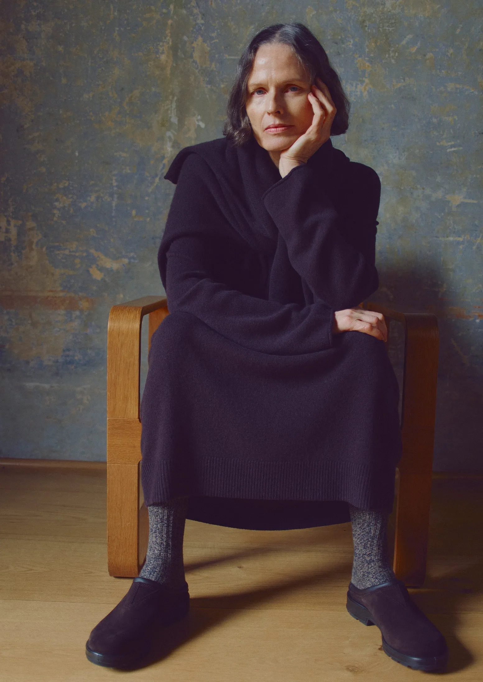 Wool Cashmere Jumper Dress | Brown Umber sold by TOAST product image thumbnail 2