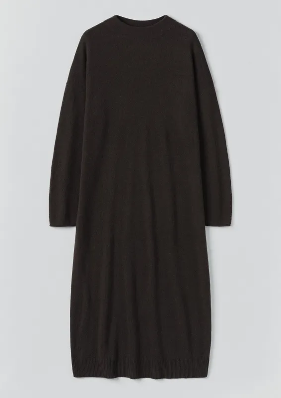 Wool Cashmere Jumper Dress | Brown Umber sold by TOAST