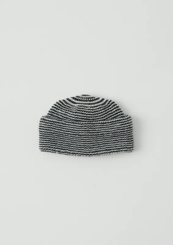 Heimat Mechanic Fine Stripe Hat | Ink/Seashell sold by TOAST