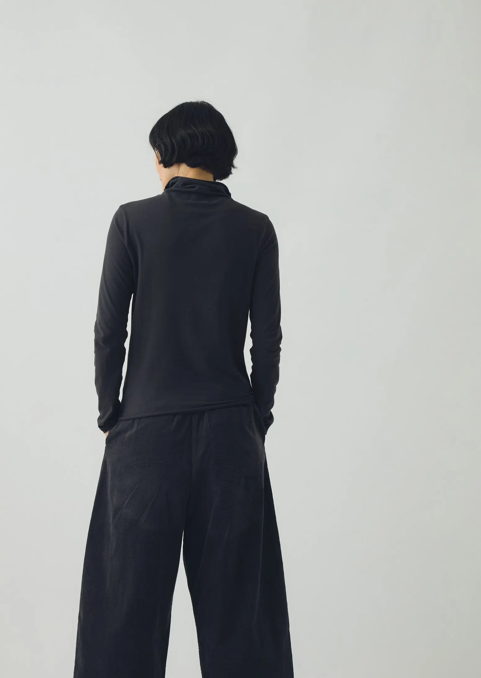 High Neck Soft Cotton Tee | Charcoal sold by TOAST product image thumbnail 3