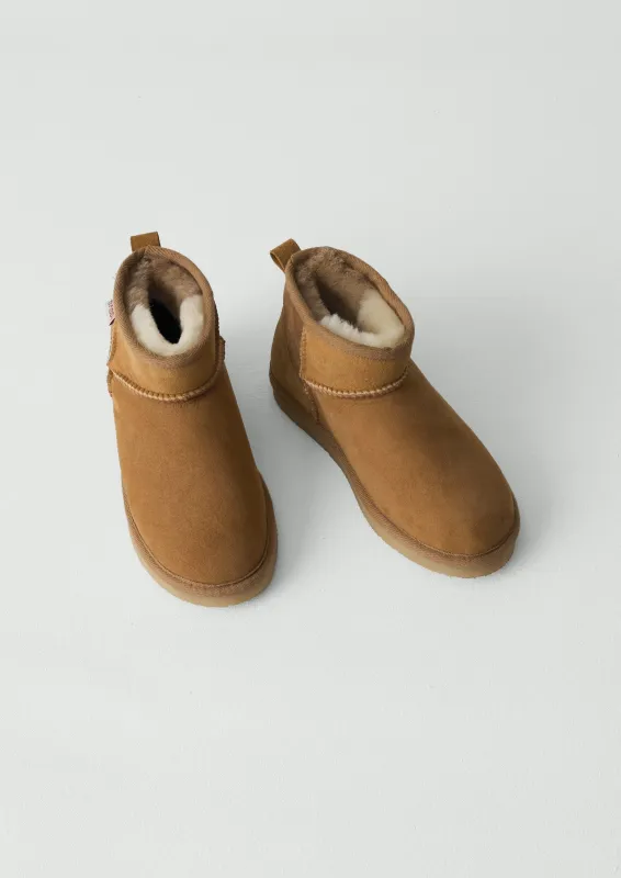 Babbi Patchwork Boot Slippers | Tan sold by TOAST