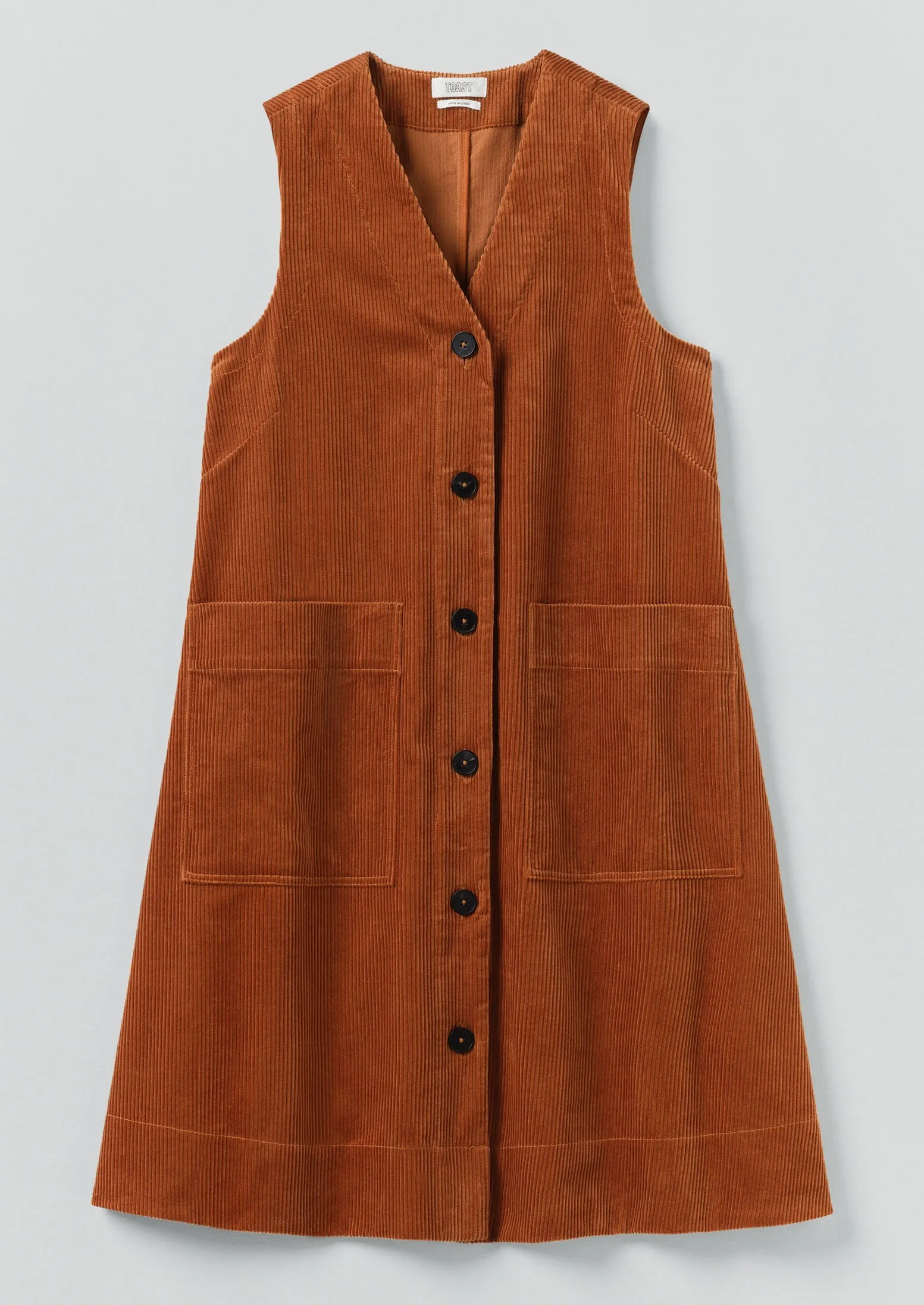 Organic Cord A Line Dress | Burnt Sienna sold by TOAST