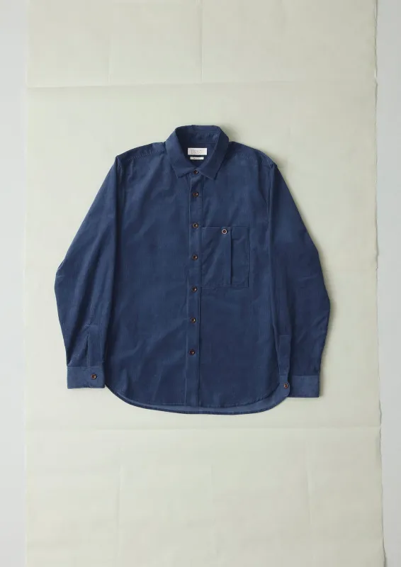 Organic Cord Workwear Shirt | Denim Blue sold by TOAST
