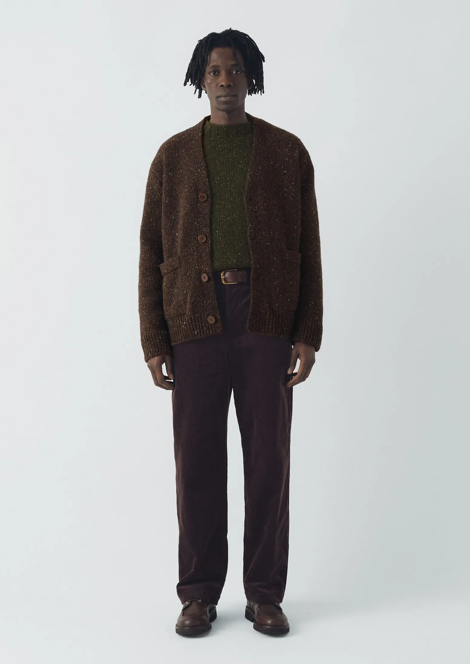 Donegal Wool V-Neck Cardigan | Bark sold by TOAST product image thumbnail 3