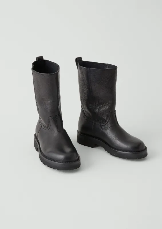 Fracap Eloide Leather Boots | Black sold by TOAST