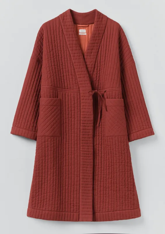 Quilted Cotton Gown | Deep Berry sold by TOAST