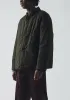 Padded Stand Collar Jacket | Iron Green sold by TOAST
