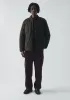 Padded Stand Collar Jacket | Iron Green sold by TOAST
