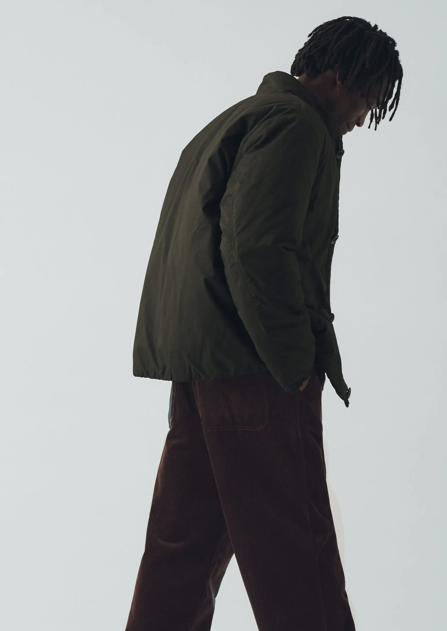 Padded Stand Collar Jacket | Iron Green sold by TOAST product image thumbnail 4