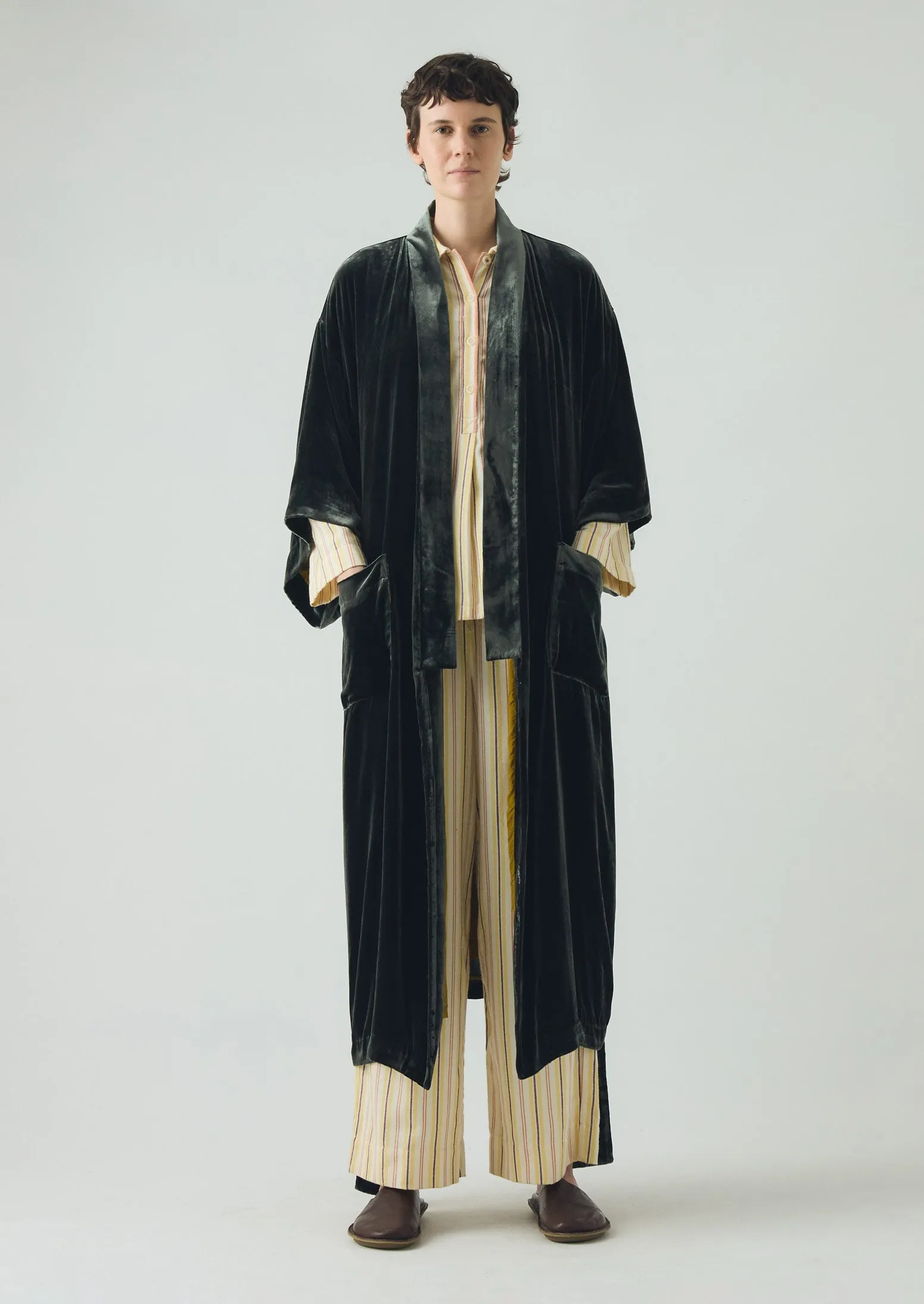 Silk Velvet Gown | Jackdaw sold by TOAST product image thumbnail 3