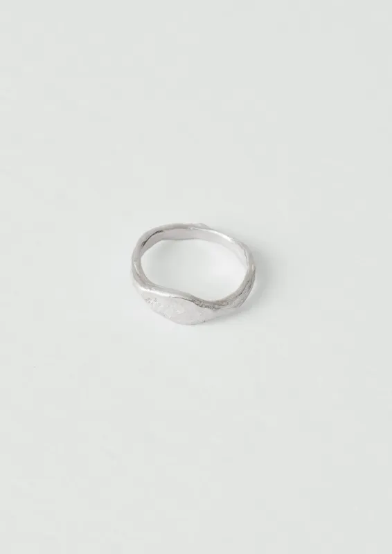 Emily Nixon Silver Stone Signet Ring | Silver sold by TOAST