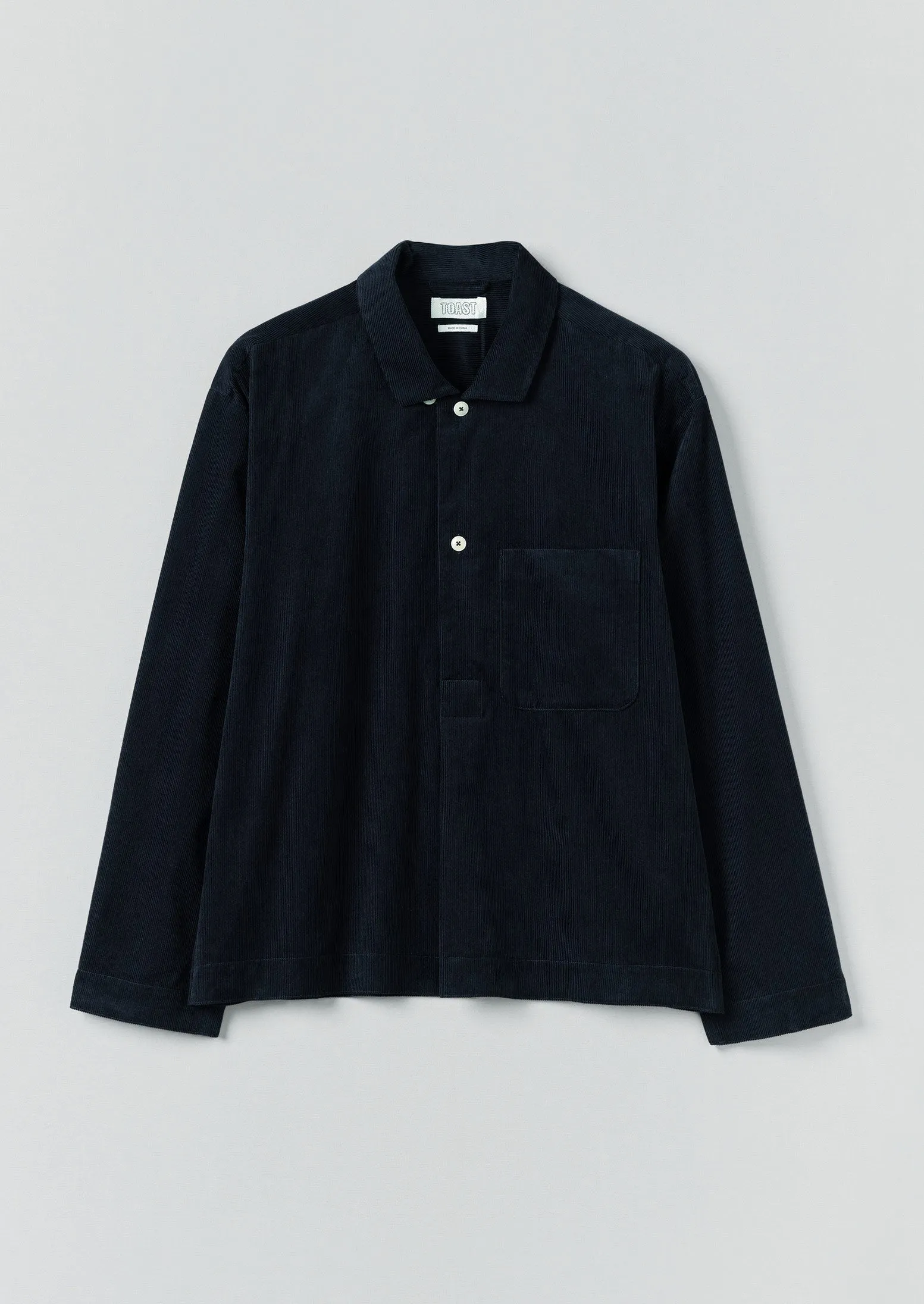 Organic Cord Smock Popover Shirt | Midnight sold by TOAST