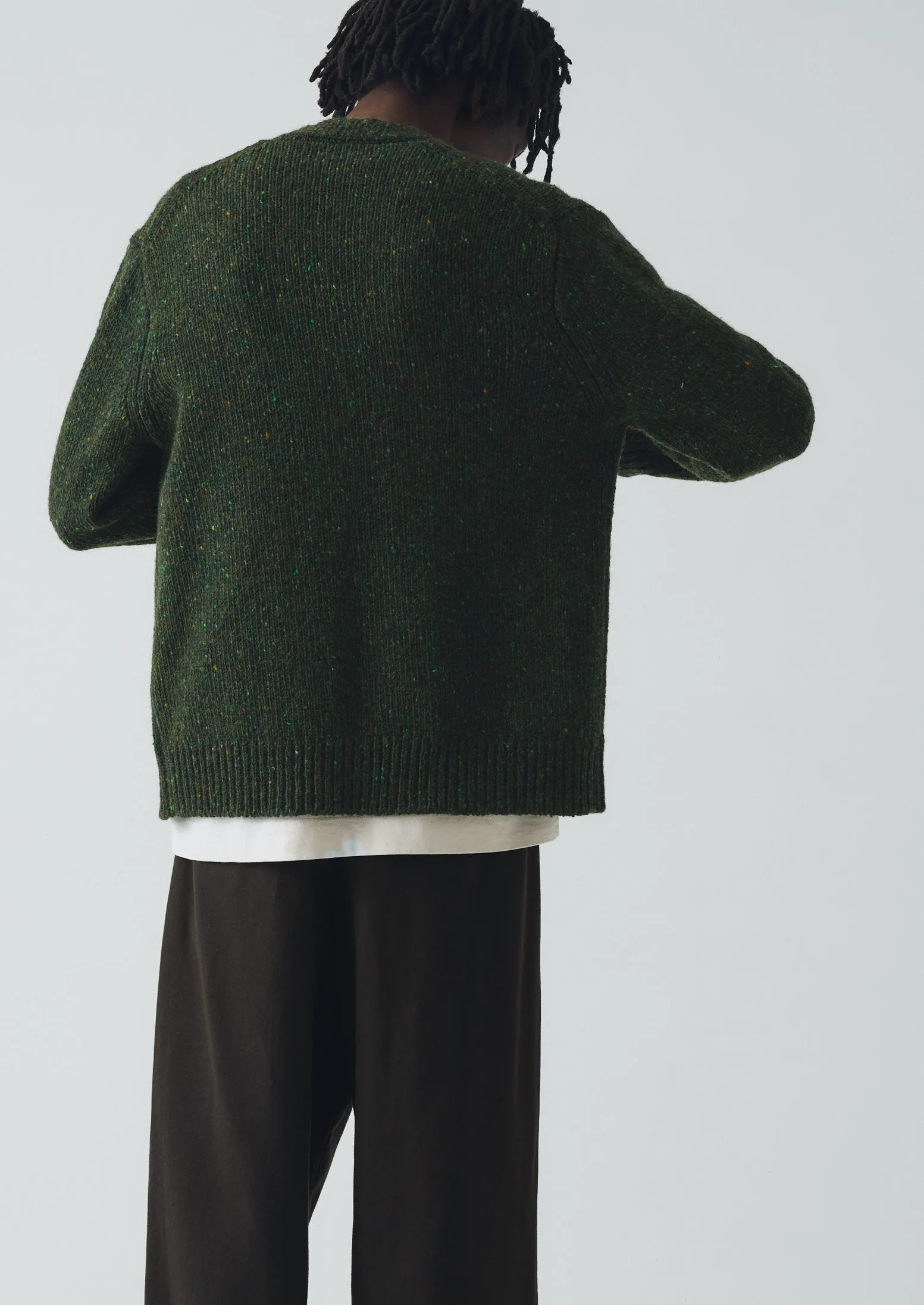 Donegal Wool V-Neck Cardigan | Forest sold by TOAST product image thumbnail 4