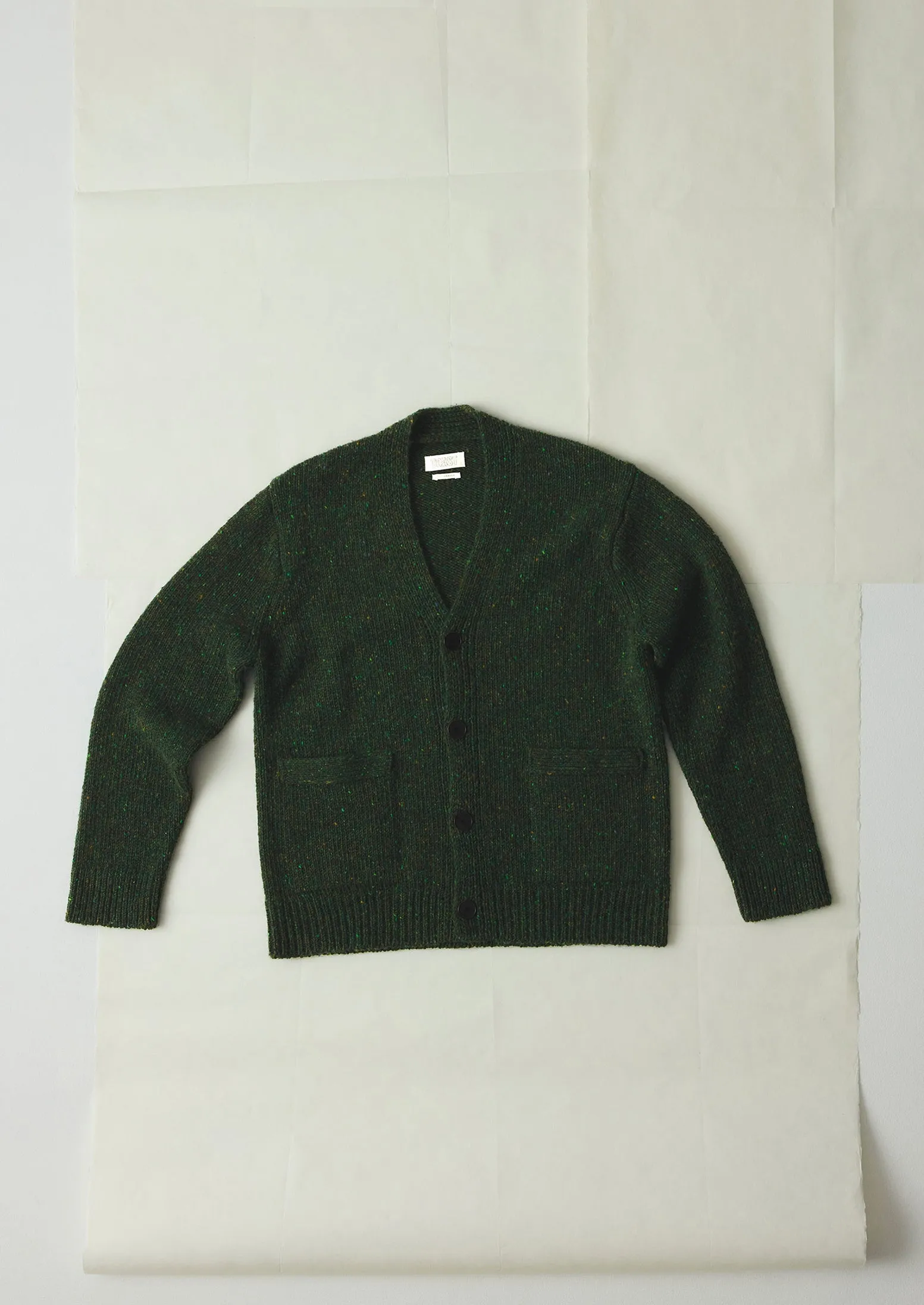 Donegal Wool V-Neck Cardigan | Forest sold by TOAST
