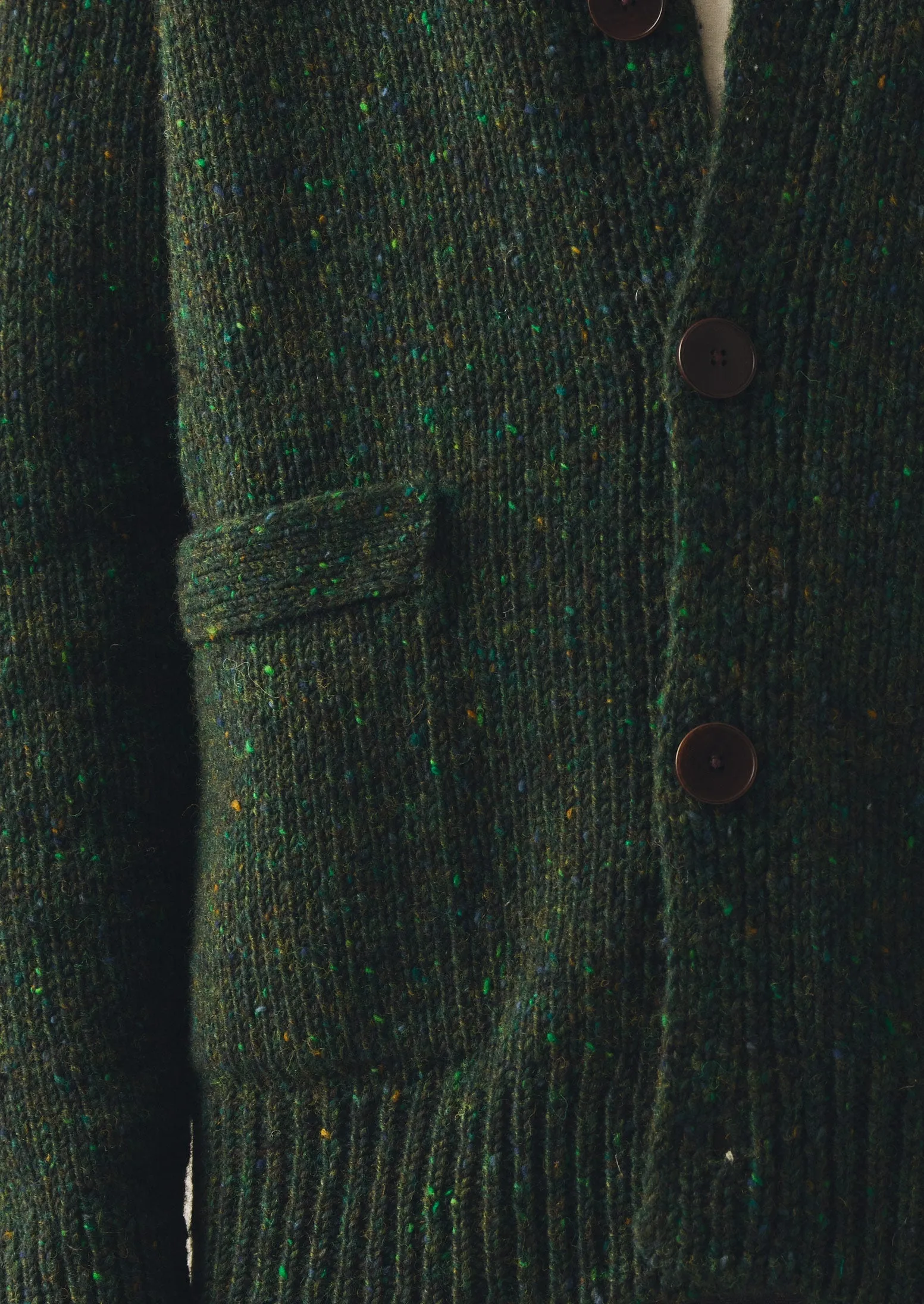 Donegal Wool V-Neck Cardigan | Forest sold by TOAST product image thumbnail 5